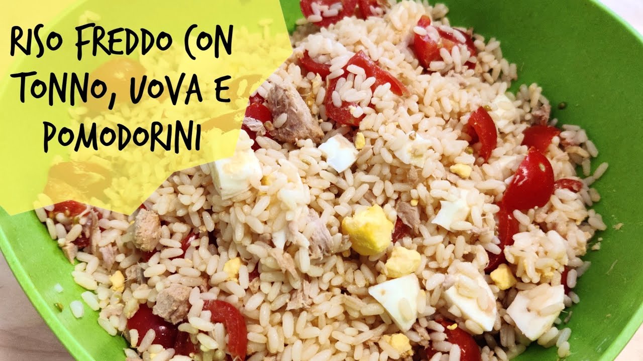 riso freddo con tonno mozzarella e pomodorini