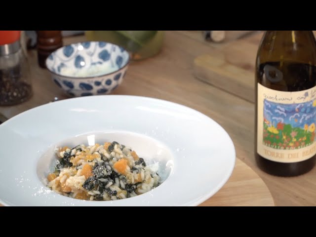 risotto con cavolo nero e zucca