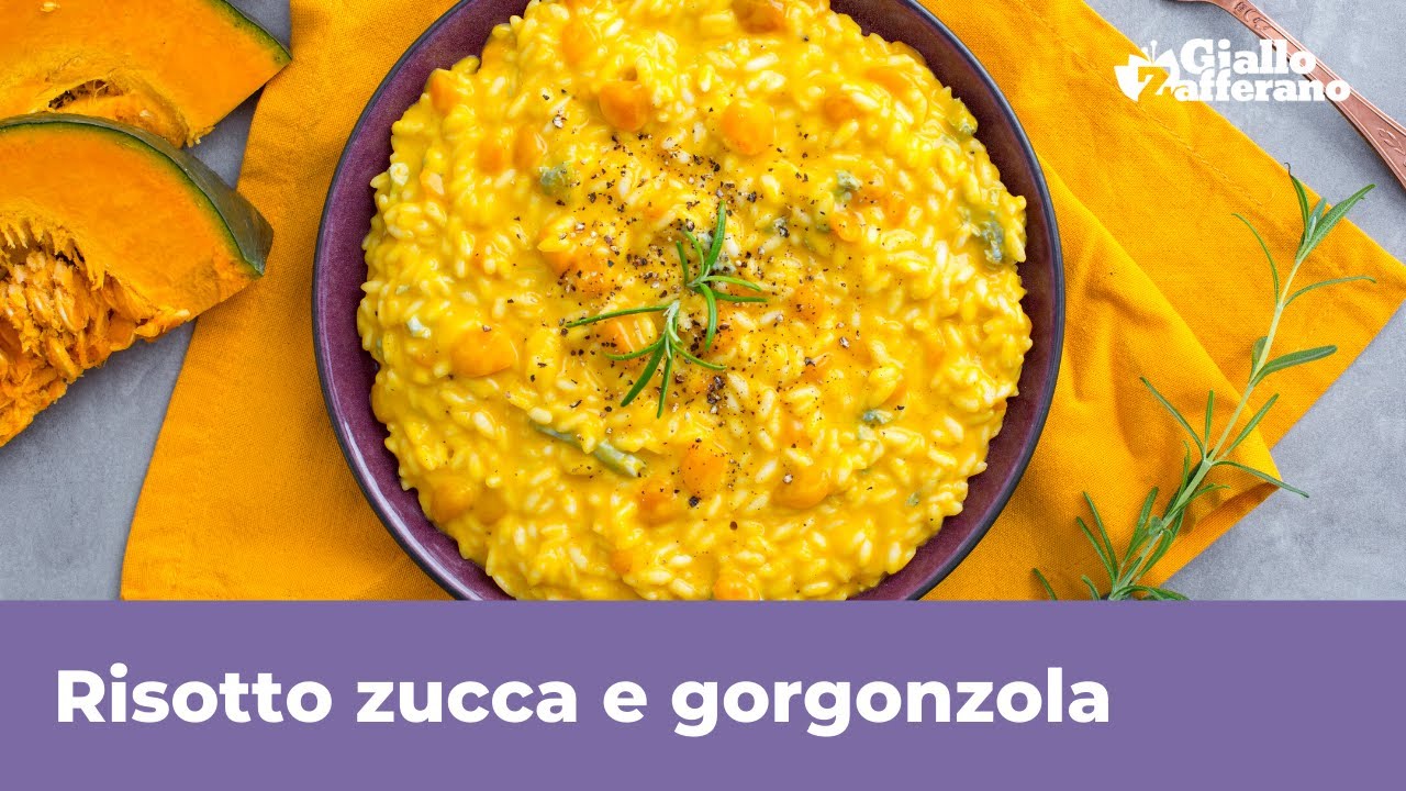 risotto zucca e gorgonzola e speck