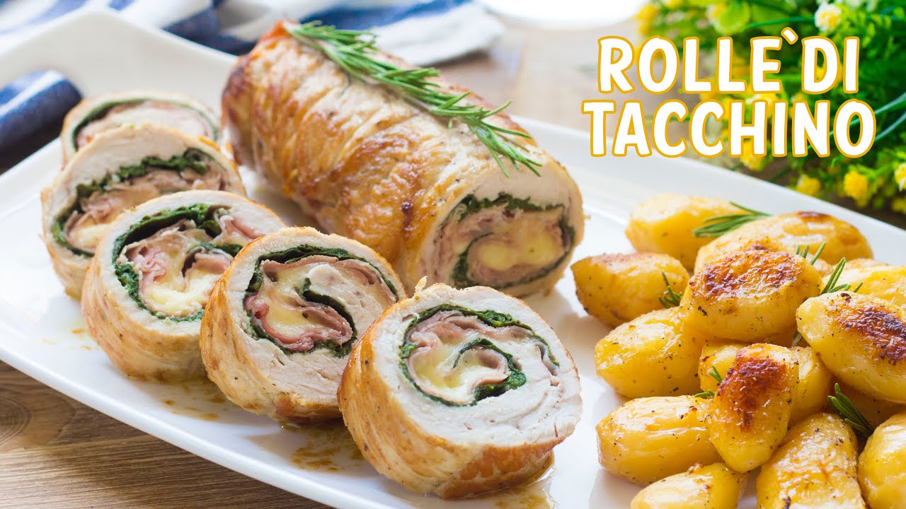 rotolo tacchino ripieno salsiccia e funghi