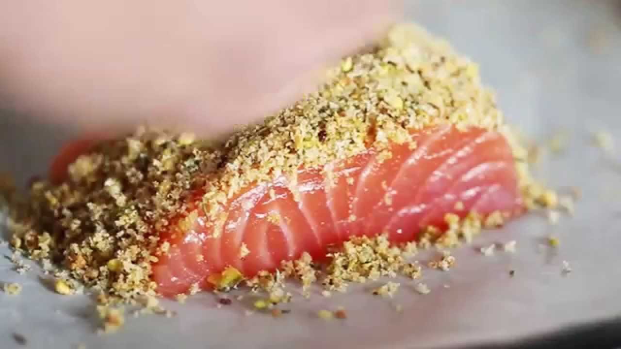 salmone in crosta di pistacchi gourmet