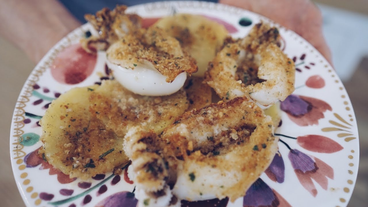 seppie gratinate al forno cotto e mangiato