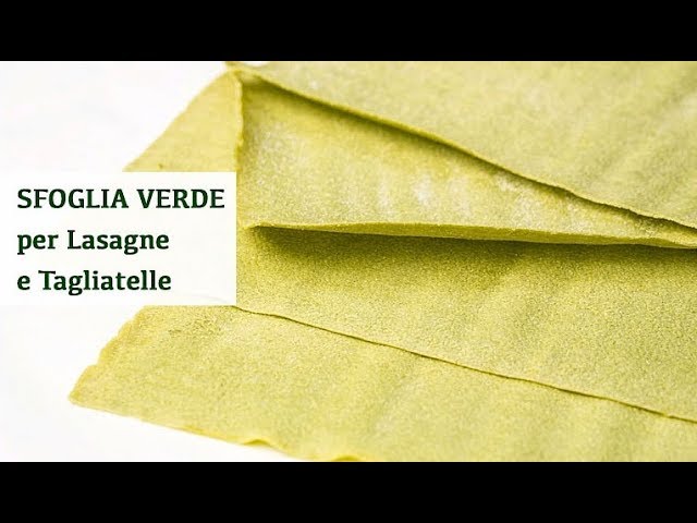 sfoglia verde per lasagne già pronta