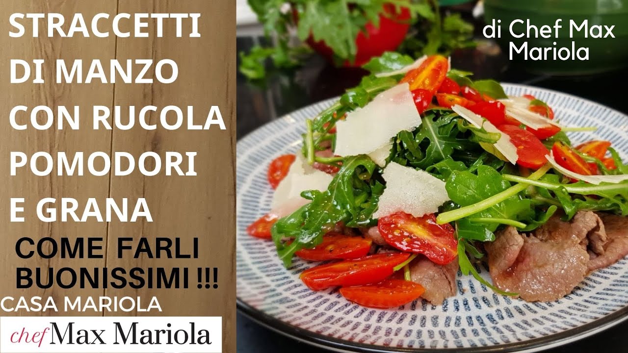 straccetti di vitello rucola e grana e aceto balsamico