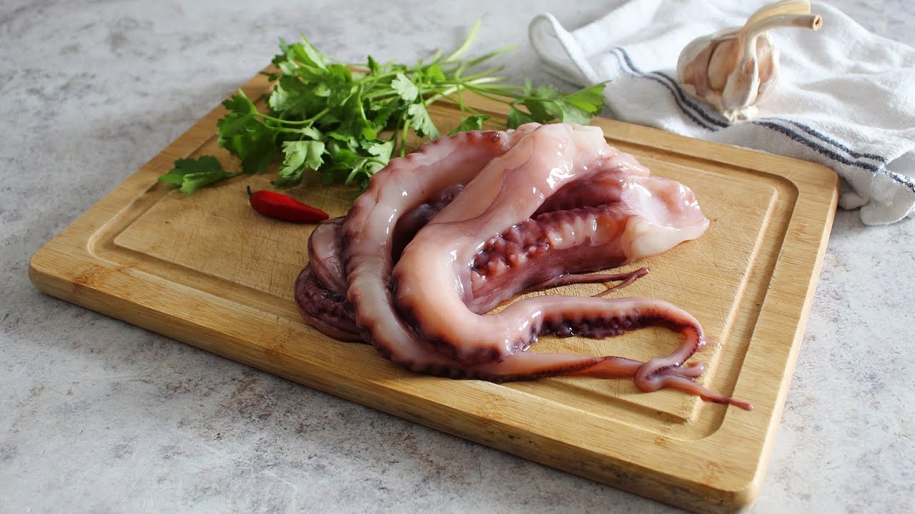 tentacoli di totano gigante in padella