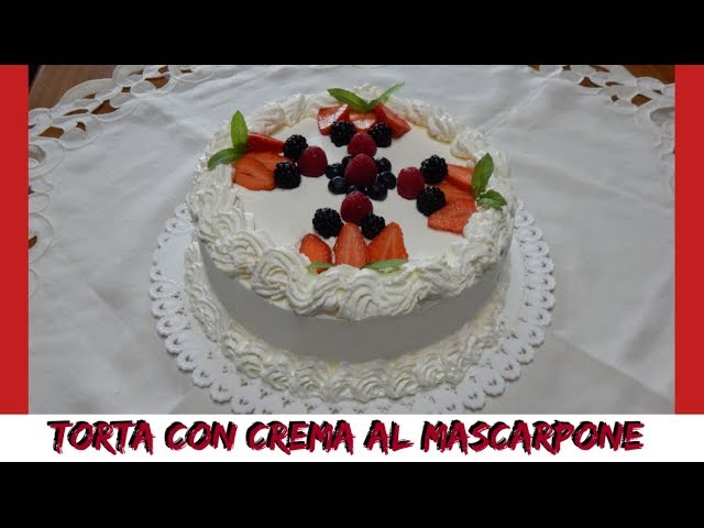 torta compleanno con crema al mascarpone