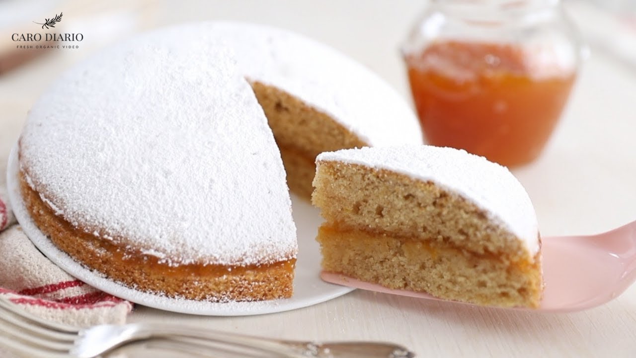 torta con farina integrale e marmellata