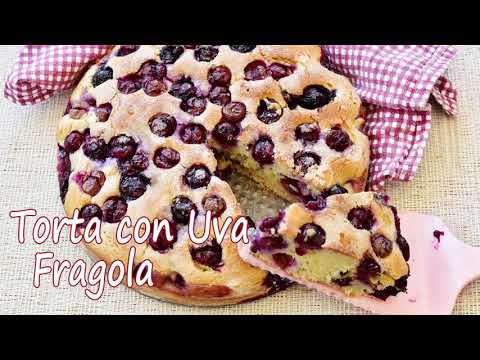 torta con uva fragola e yogurt
