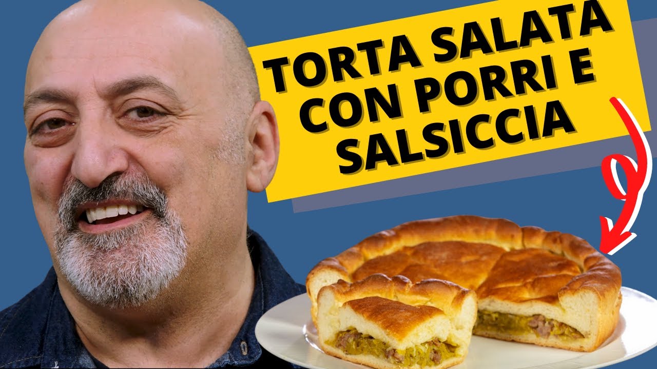 torta salata porri e salsiccia e ricotta