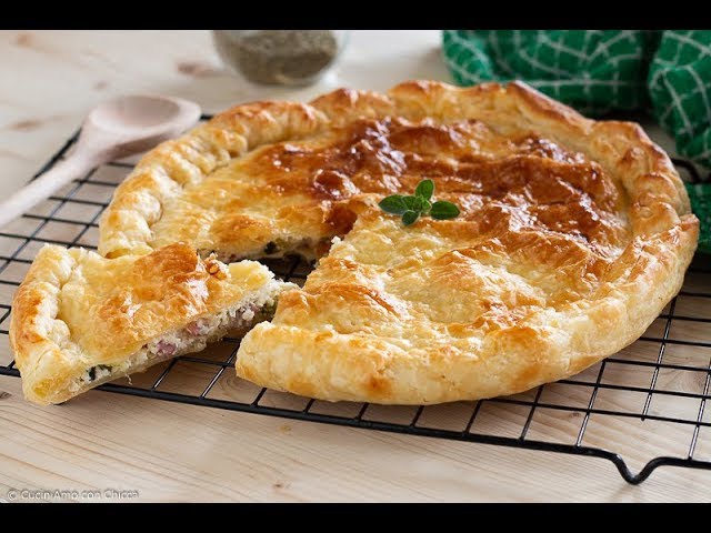 torta salata ricotta zucchine e speck