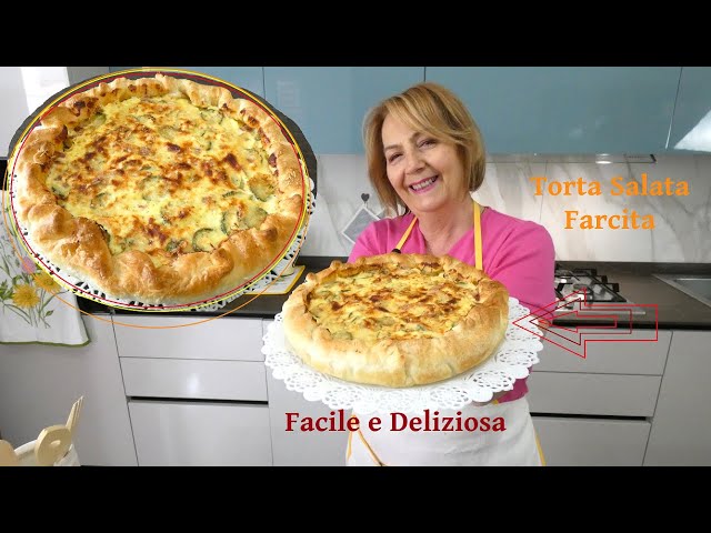 torta salata zucchine ricotta prosciutto e scamorza