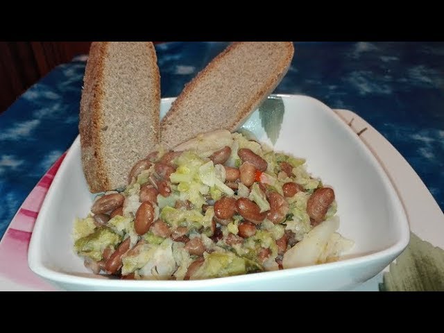 verza e fagioli cannellini in padella