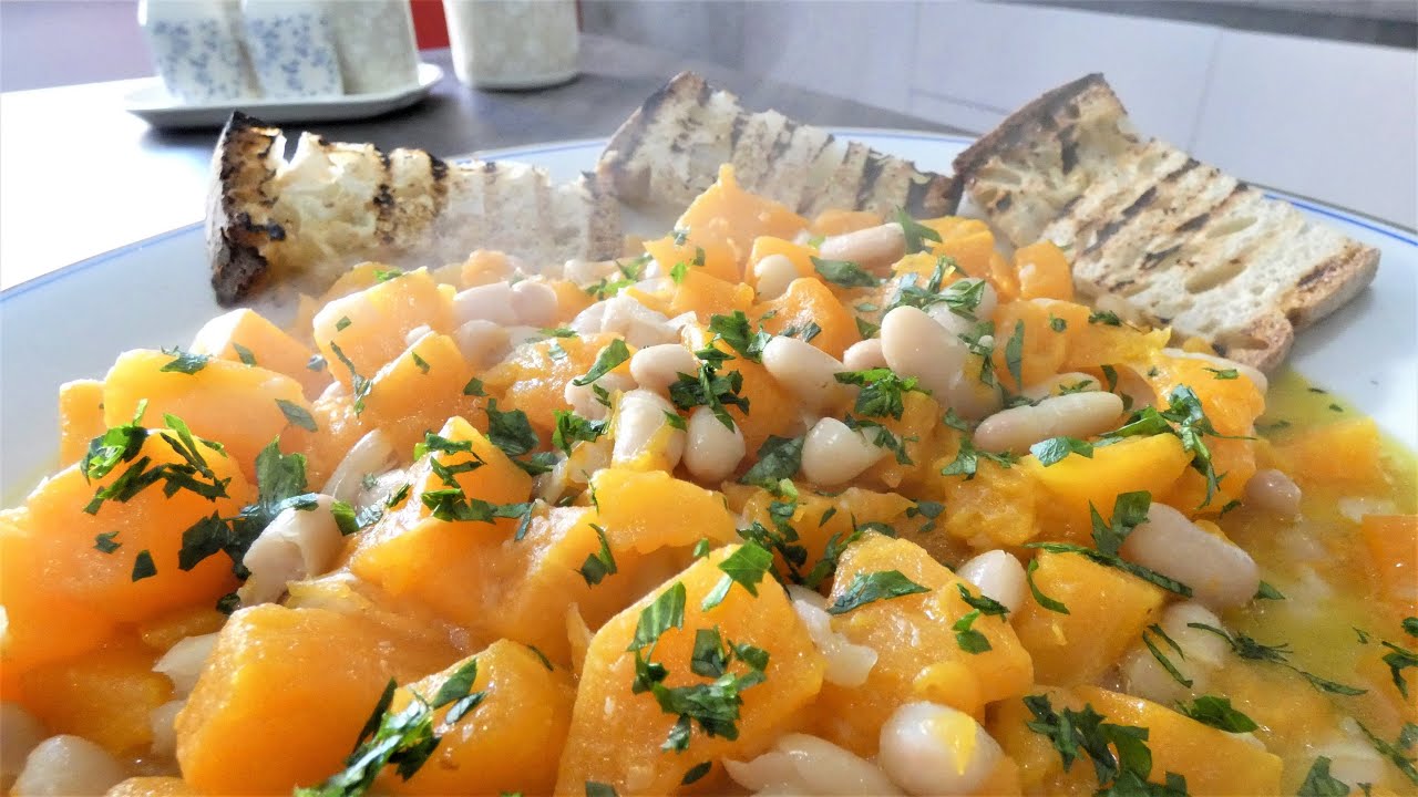 zucca e fagioli cannellini in scatola