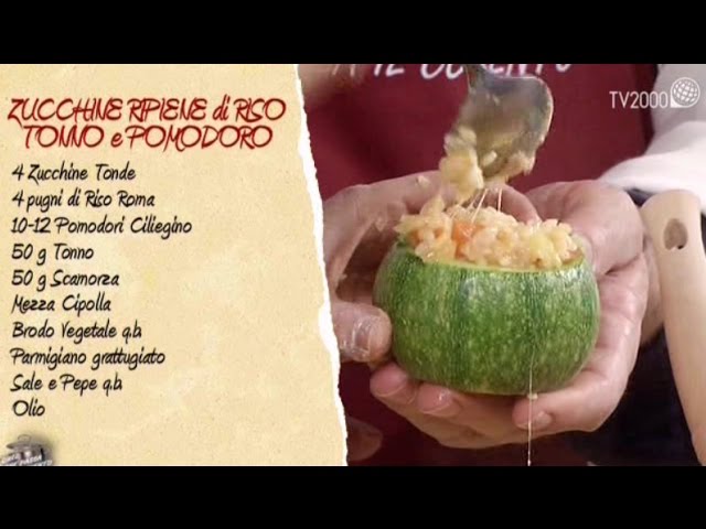 zucchine ripiene con riso e tonno