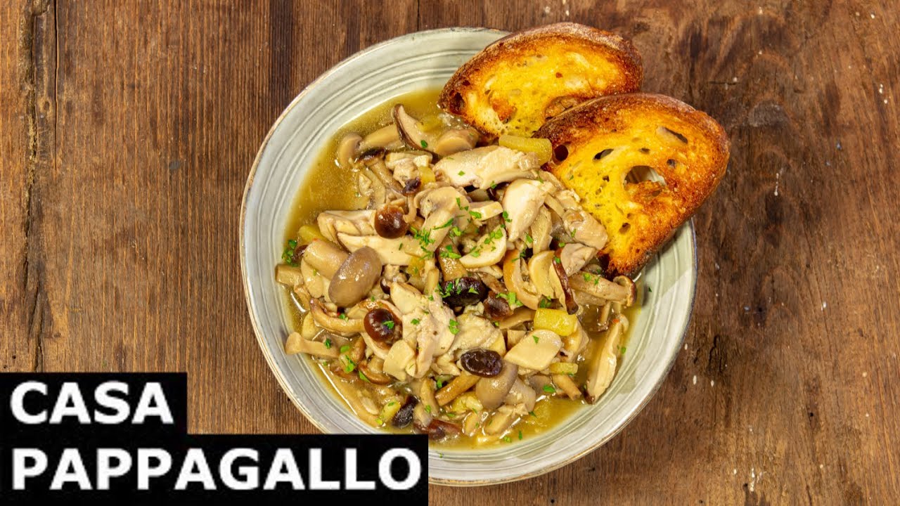zuppa di funghi e fagioli toscana