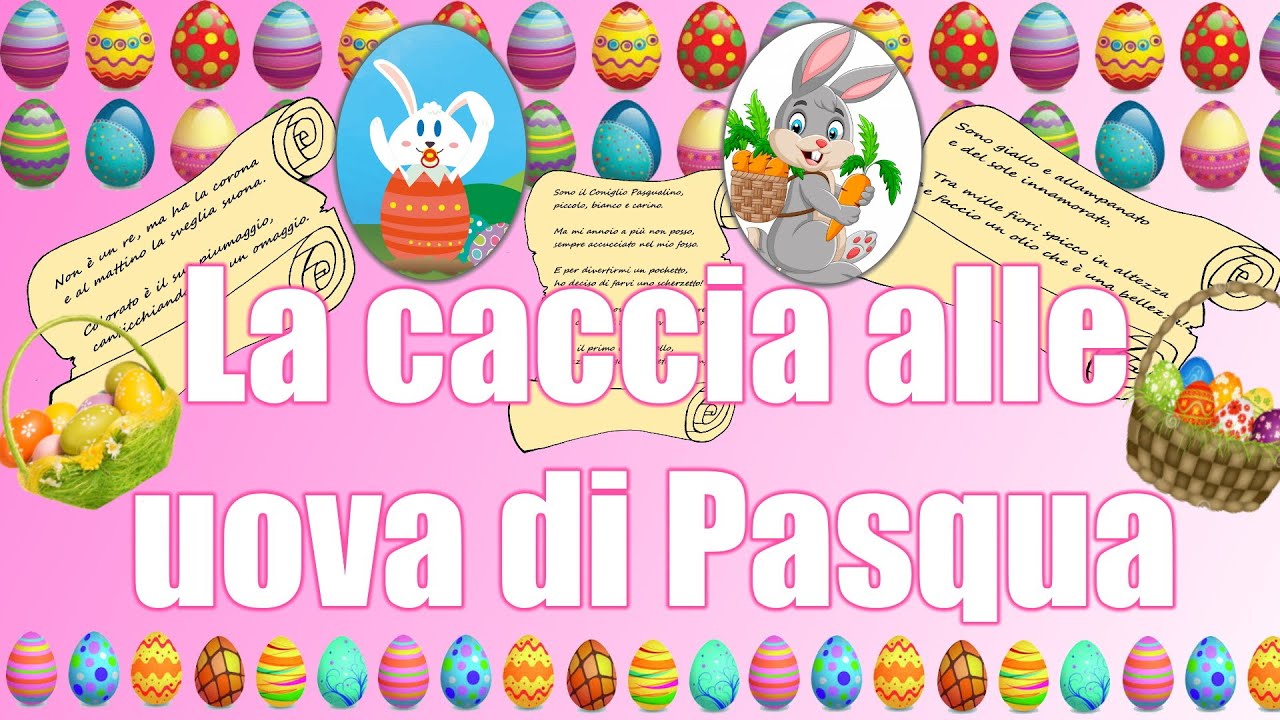 caccia al tesoro di pasqua all'aperto