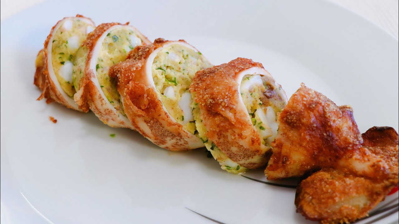 calamari ripieni in friggitrice ad aria