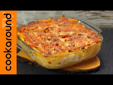 pasta al forno con panna e mozzarella